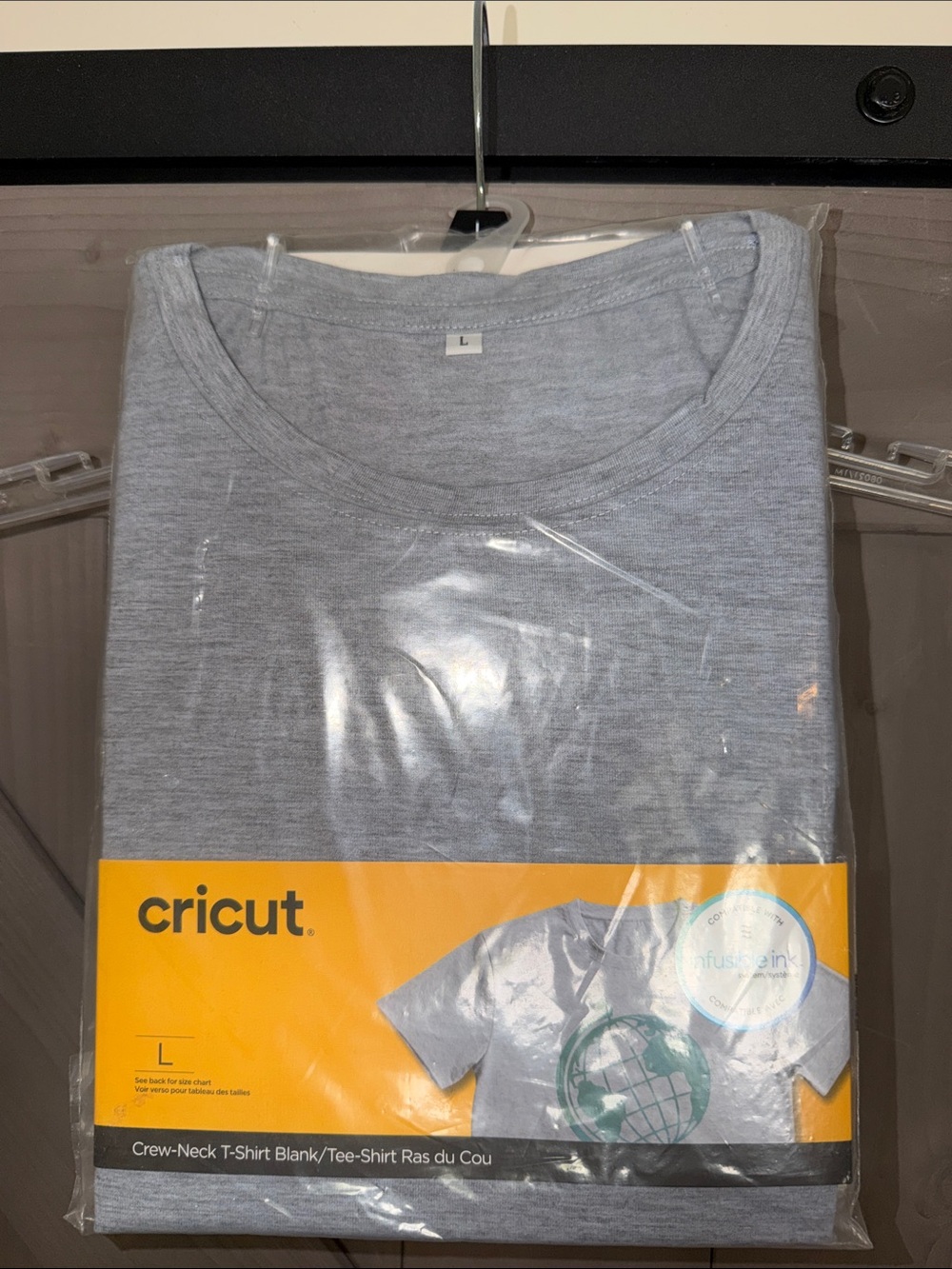 Cricut Light Gray Crew Neck Tee - Plain Blank Shirt